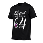 64th Birthday Gift And Blessed for 64 Years Birthday  Cotton T-Shirt
