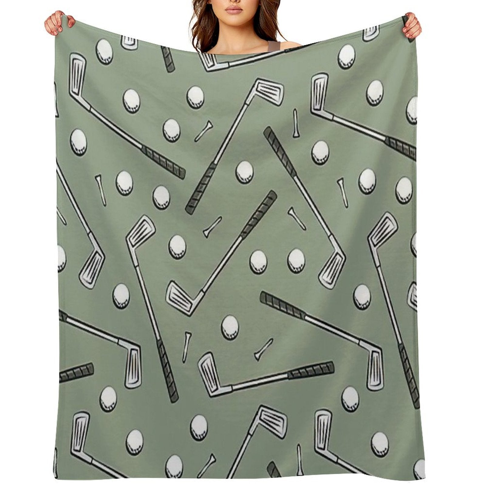 Golf Clubs Gift-ready Throw Blanket