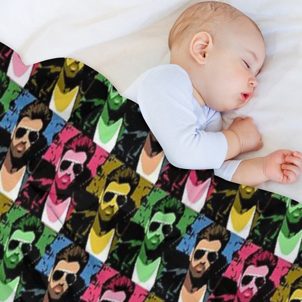 George Michael Pop Art Machine-washable Throw Blanket