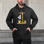 Kids Birthday 4 Year Old Boy Construction Vehicles Digger Crane Breathable Fabric Hoodie