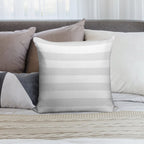 Palest Grey And White Stripes Soft Style Accent Throw Pillow