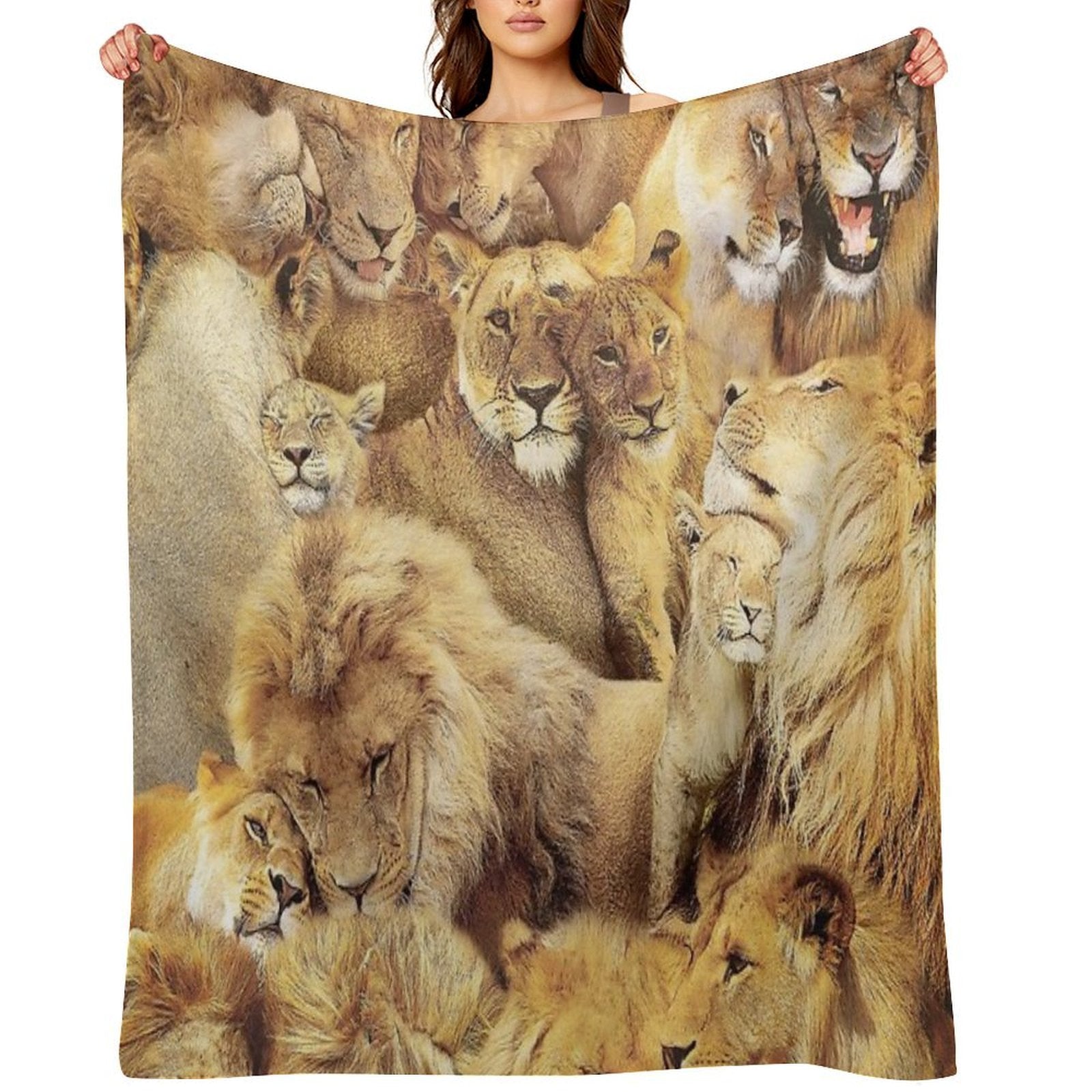 Lions Lightweight Throw Blanket