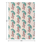 Red Snake Surrounded by The Clover Leaf Comfort Throw Blanket