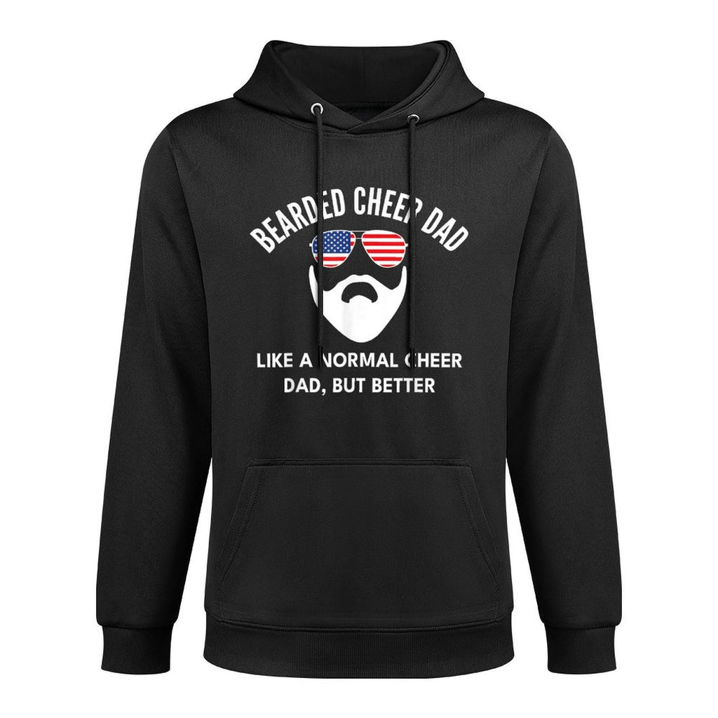 Cheer Dad Bearded Definition Cheerleading Funny Adjustable Hood Hoodie