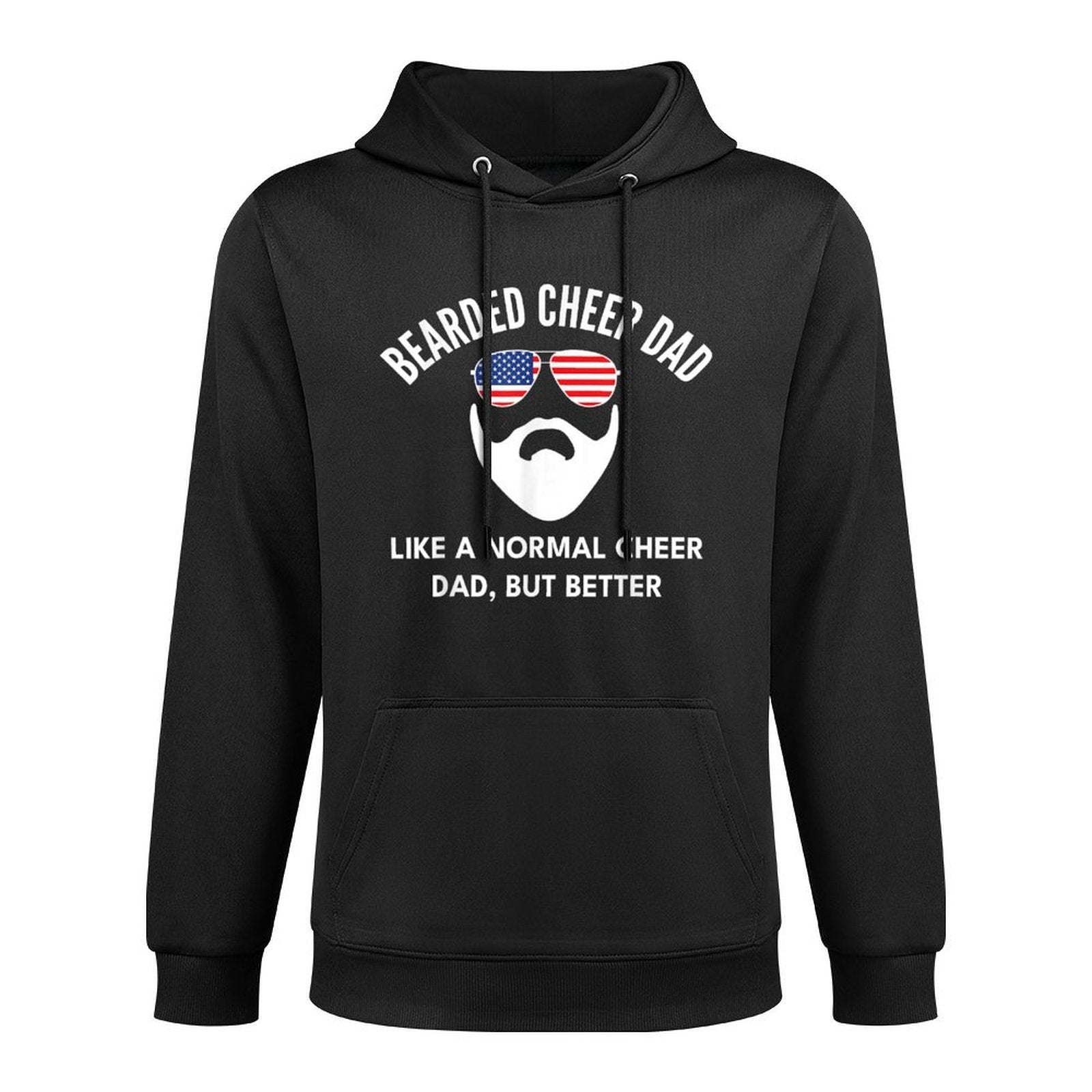 Cheer Dad Bearded Definition Cheerleading Funny Adjustable Hood Hoodie