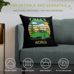 GREEN Soft High-Density Material Throw Pillow