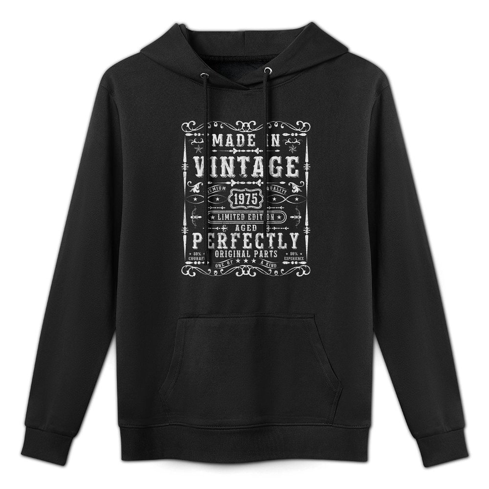 Vintage 50 Years Old Gift Decorations Men 1975 50th Birthday Adjustable Hood Hoodie