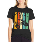 7th Birthday ATV Off Road Four Wheeler Quad Bike Mud Racing  Oversized Silhouette T-Shirt