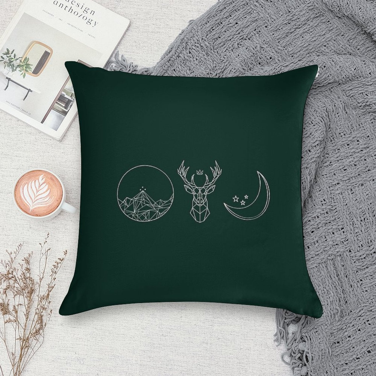 ACOTAR, Throne of Glass, Sarah J Maas Logos Soft Shrink-Resistant Throw Pillow
