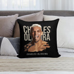 Charles Oliveira Smile Fighter Soft Shrink-Resistant Throw Pillow