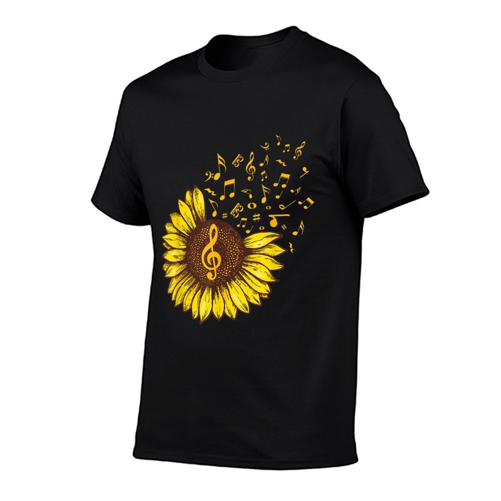 Sunflower Music Note Music Lovers  Easy-care T-Shirt