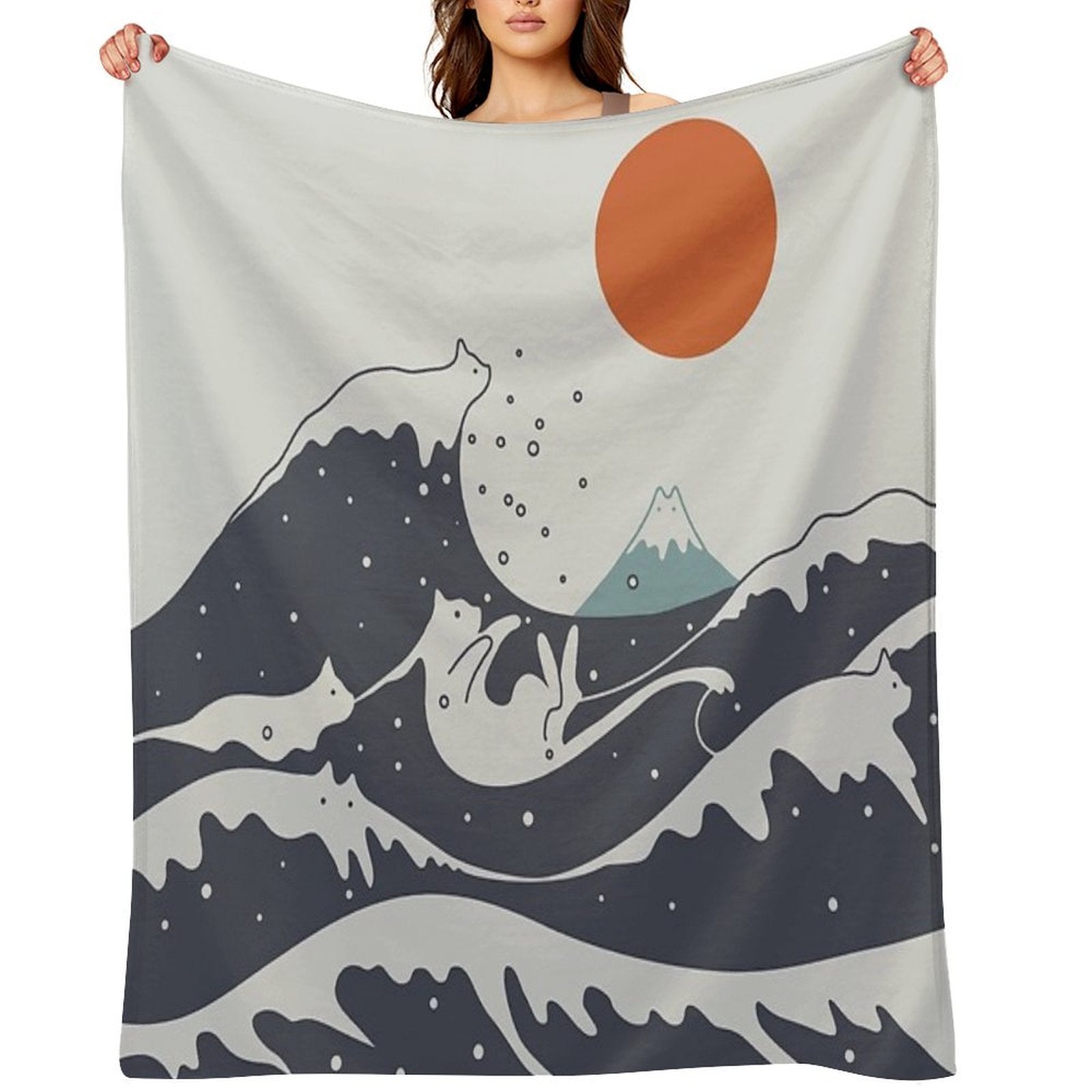 Cat Landscape 55A Multi-functional Throw Blanket