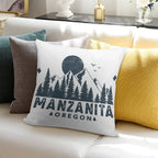 Manzanita Oregon Mountain Sight Soft Home Decor Throw Pillow