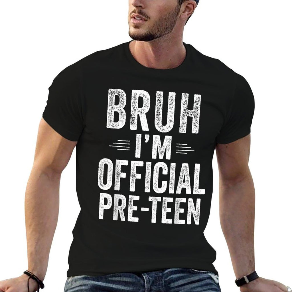 Bruh I'm Official Pre-Teen 12th Birthday Boy 12 Year Old  Rolled Sleeves T-Shirt