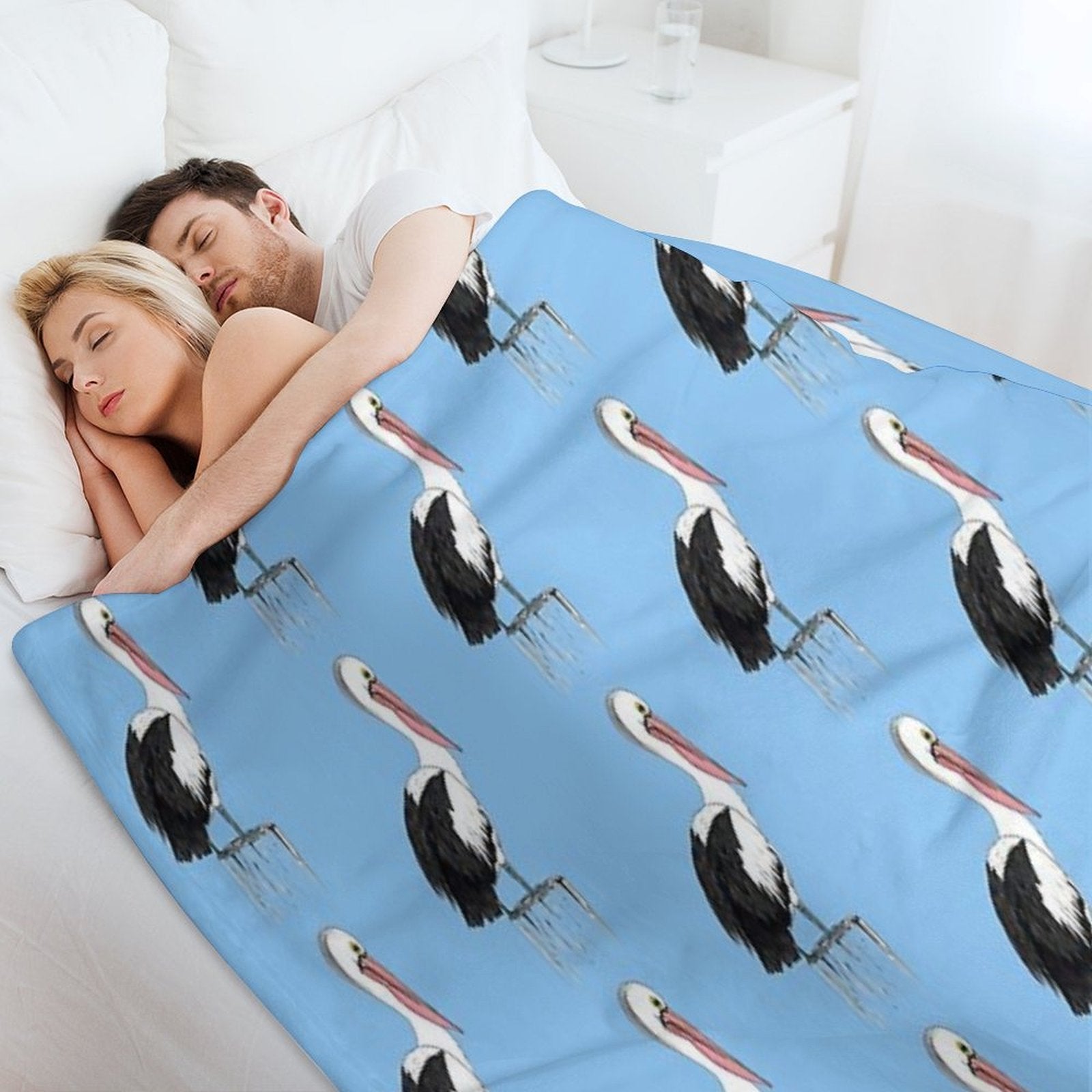 Australian Pelican Travel-friendly Throw Blanket