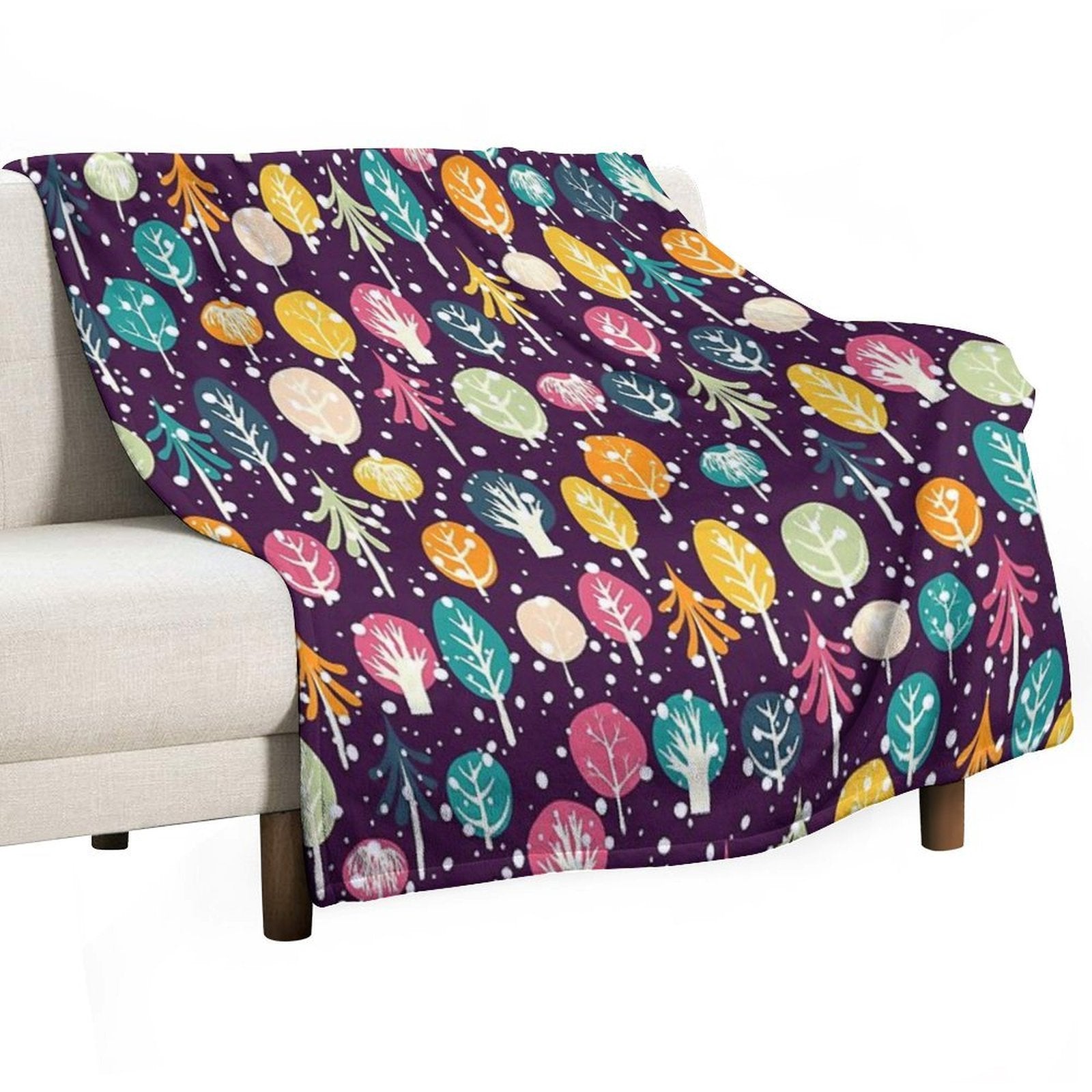 Night Forest Eco-conscious Throw Blanket