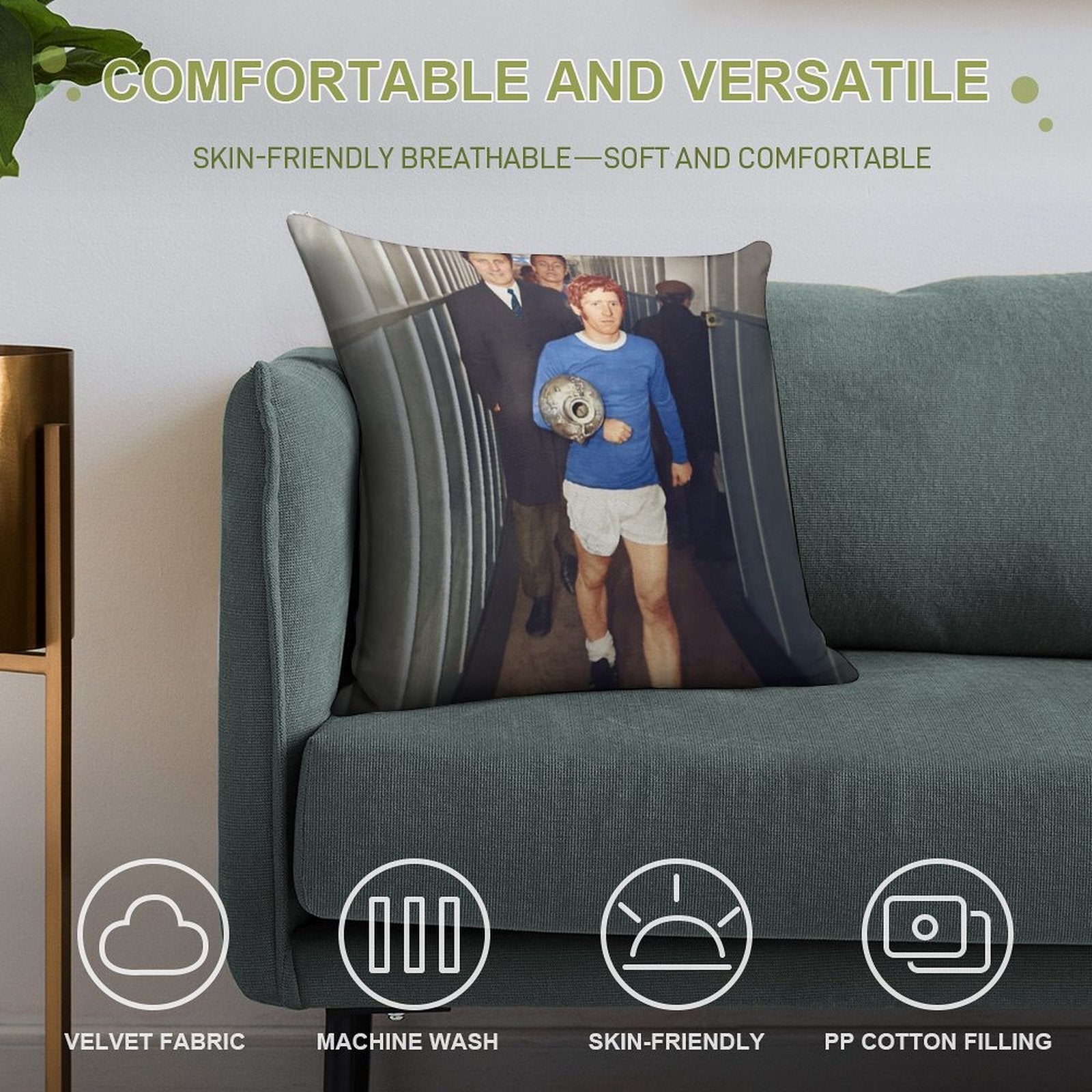 Alan Ball Toffees Legend Soft Washable Throw Pillow