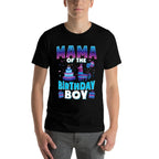 Mama Birthday Boy Llama Pinata Party Matching Family  Polyester Blend T-Shirt