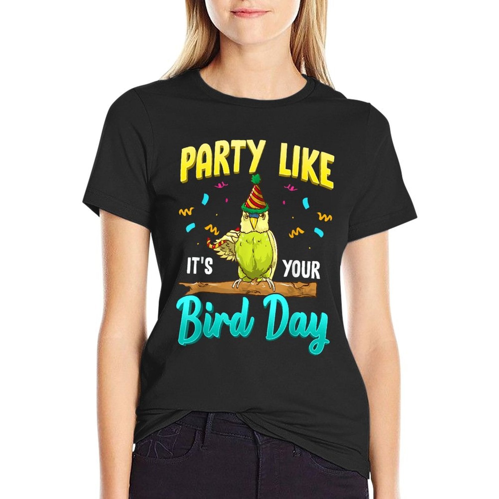 Party Like Its Your Bird Day Hilarious Budgie Bird  Vintage-inspired T-Shirt