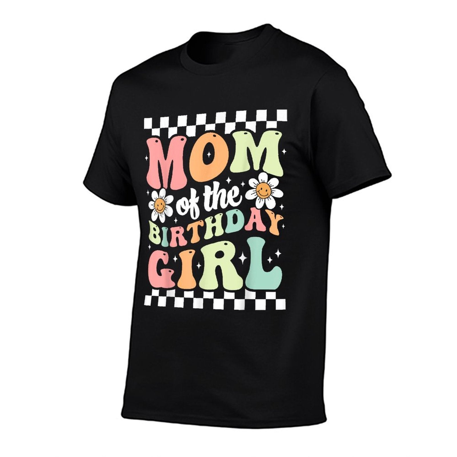 Mom of The Birthday Girl Cute Family Groovy Birthday Party  Stretchy T-Shirt