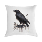 Black Raven Soft Bedroom Essential Throw Pillow