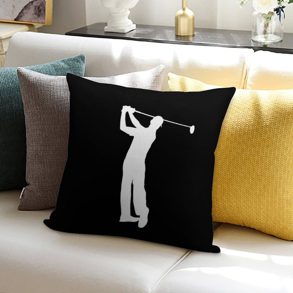 Golfer Soft Durable Construction Throw Pillow
