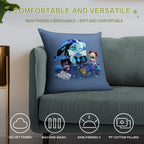 Shroomie Shadow Milk Cookie Soft Warmth Comfort Throw Pillow