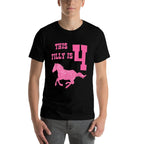 Kids 4th Birthday Horse - Party for 4 Year Old Girls  Graphic-printed T-Shirt