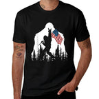 Bigfoot Rock On Hold American Sasquatch Believers  Graphic-printed T-Shirt