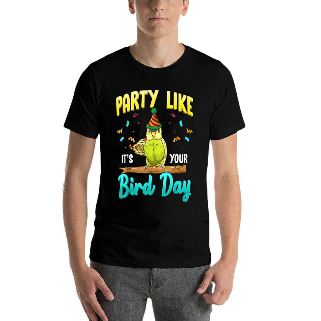 Party Like Its Your Bird Day Hilarious Budgie Bird  Vintage-inspired T-Shirt