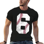 2019 6th Birthday Baseball Boys Kids Six 6 Sixth Gift  Eco-friendly Material T-Shirt