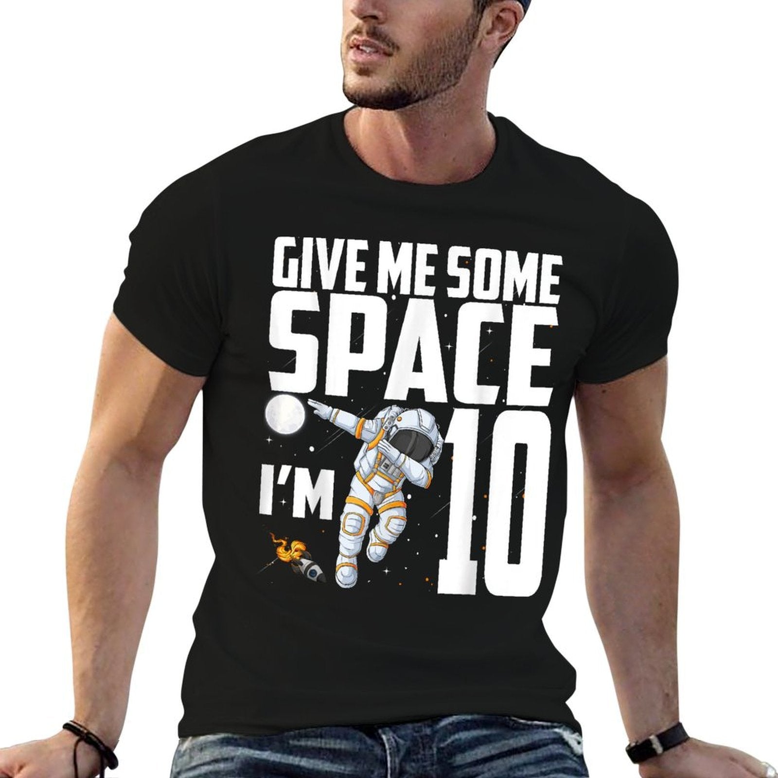 10 Year Old Outer Space 10th Birthday Astronaut Planets  Eco-friendly Material T-Shirt