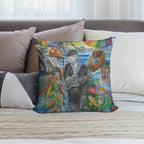 Leonard Cohen's 'Suzanne' Soft Short Plush Fabric Throw Pillow