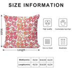 Orange And Red Paisley Pattern, Orange Paisley Floral Seamless Pattern, Orange Paisley Soft Fade-Resistant Throw Pillow
