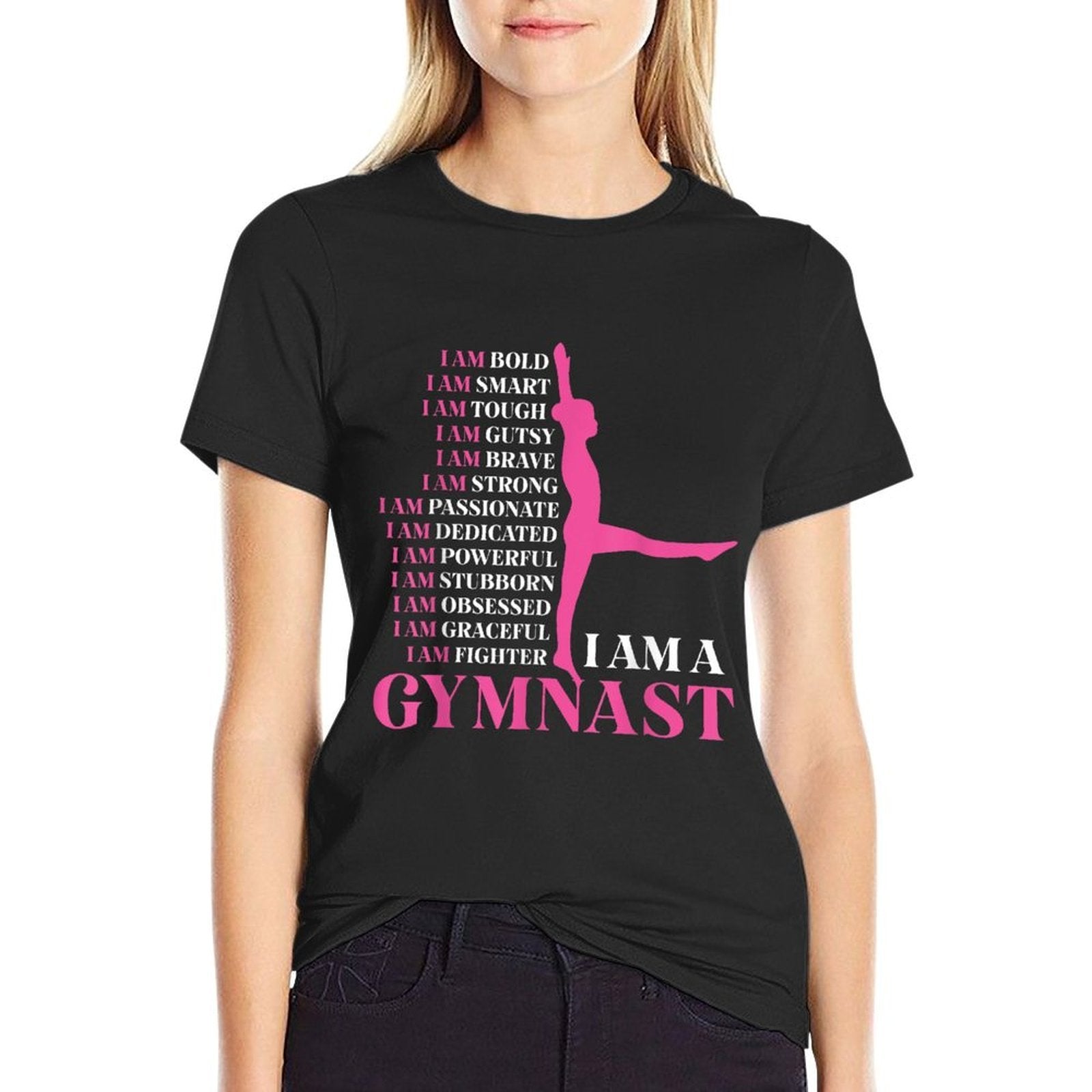 I Am A Gymnast Gymnastics Girls Boys Women Men Retro Sports  Affordable Price T-Shirt