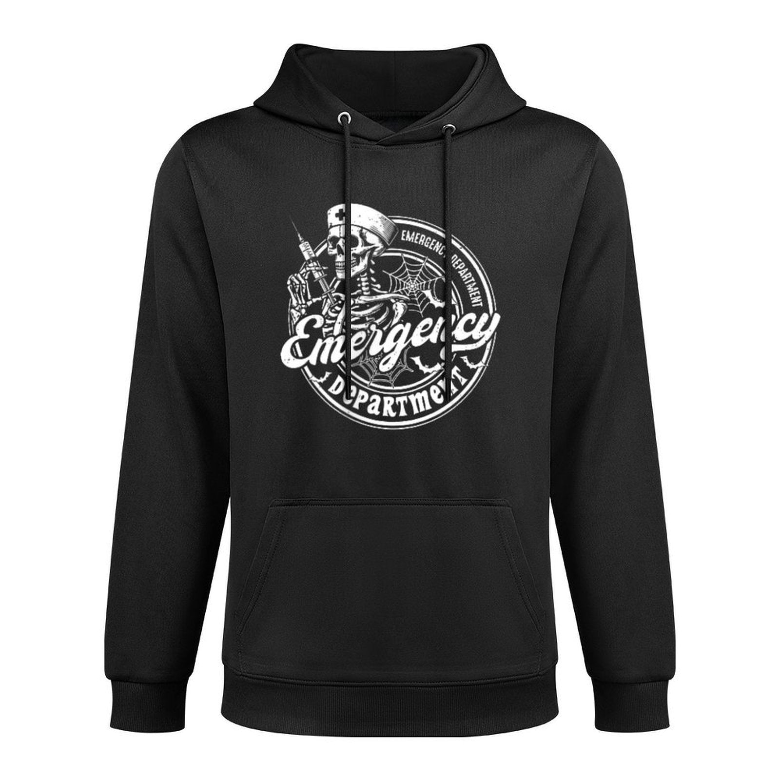 Emergency Department Skeleton ER Nurse Halloween 2 Sided Unisex Design Hoodie