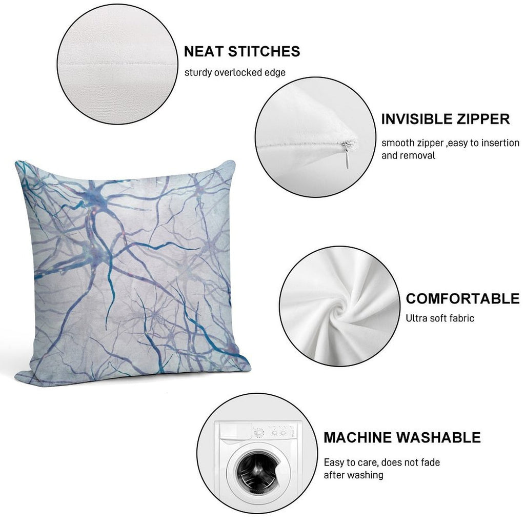 Neural Network, Illustration (C0470277) Soft Easy Maintenance Throw Pillow