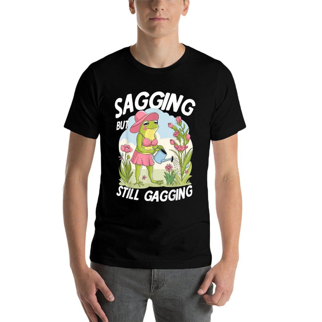 Sagging But Still Gagging Funny Frog Meme  Odor-resistant T-Shirt