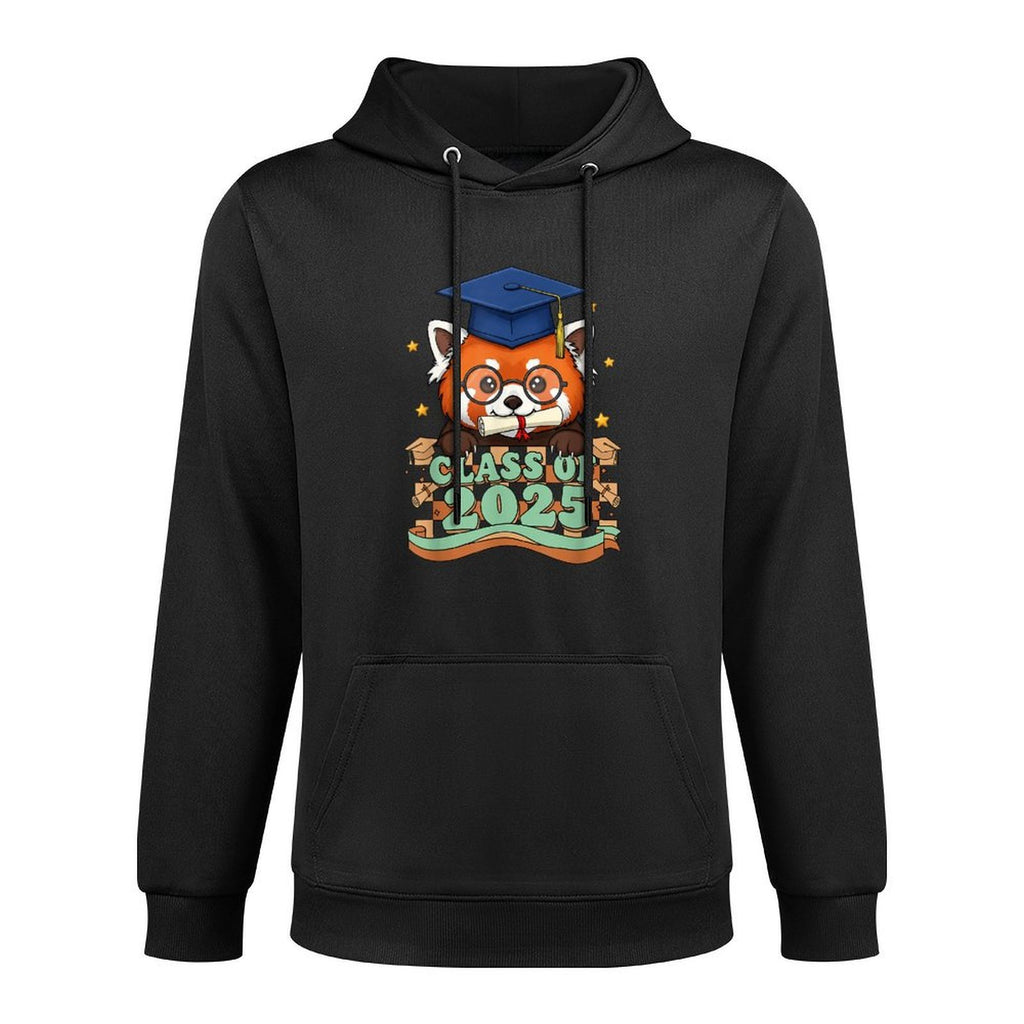 Graduate Red Panda Class Of 2025 Kids Mens Womens Graduation Relaxed Fit Hoodie
