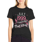 JULY 1999 21 Years of Being Awesome Girl 21st Birthday  Fade-proof Color T-Shirt