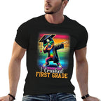 I Crushed 1st Grade Graduation Dabbing Boy Class Of 2024  Ribbed Collar T-Shirt