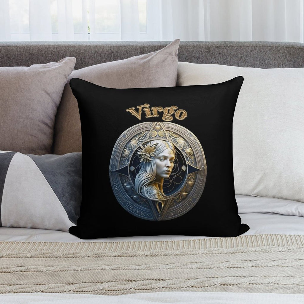 Virgo Zodiac Sign Soft Decorative Cover Throw Pillow