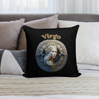 Virgo Zodiac Sign Soft Decorative Cover Throw Pillow