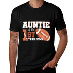 Auntie Of The 1 Year Old Birthday Football 1st Year Down  Lightweight T-Shirt