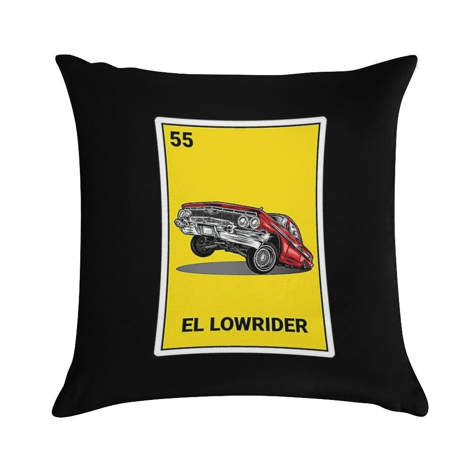 El Lowrider Chicano Soft Reinforced Edging Throw Pillow