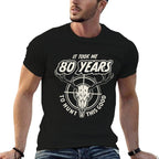 Hunting Gift for 80 Year Old Mens 80th Birthday  Moisture-wicking T-Shirt