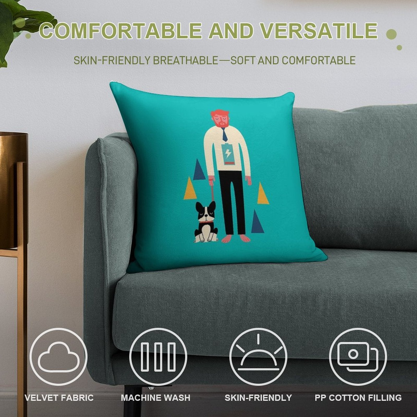 Powerless Soft Gift Ready Throw Pillow