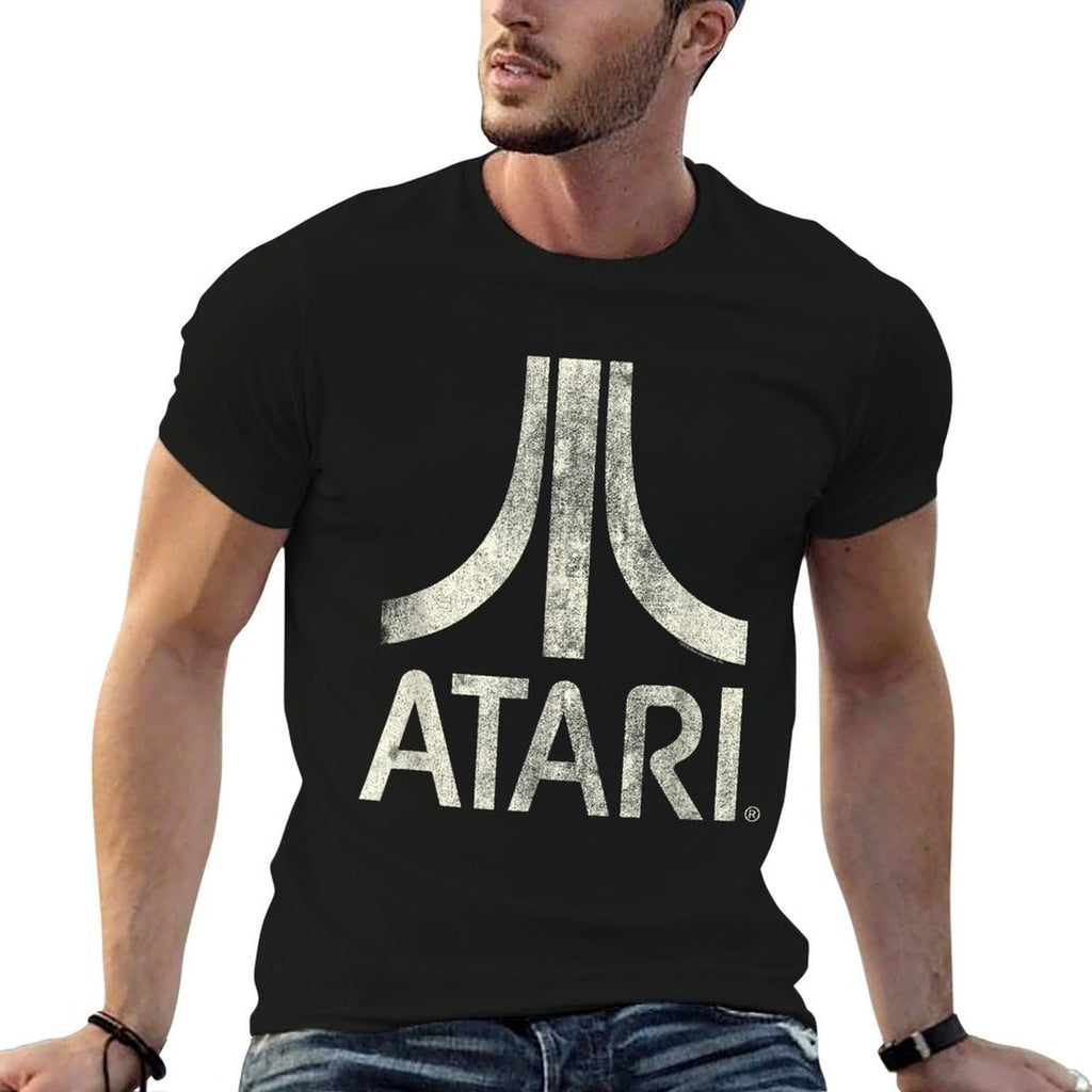 Ripple Junction X ATARI Classic Video Game Logo Design Print  Oversized Silhouette T-Shirt