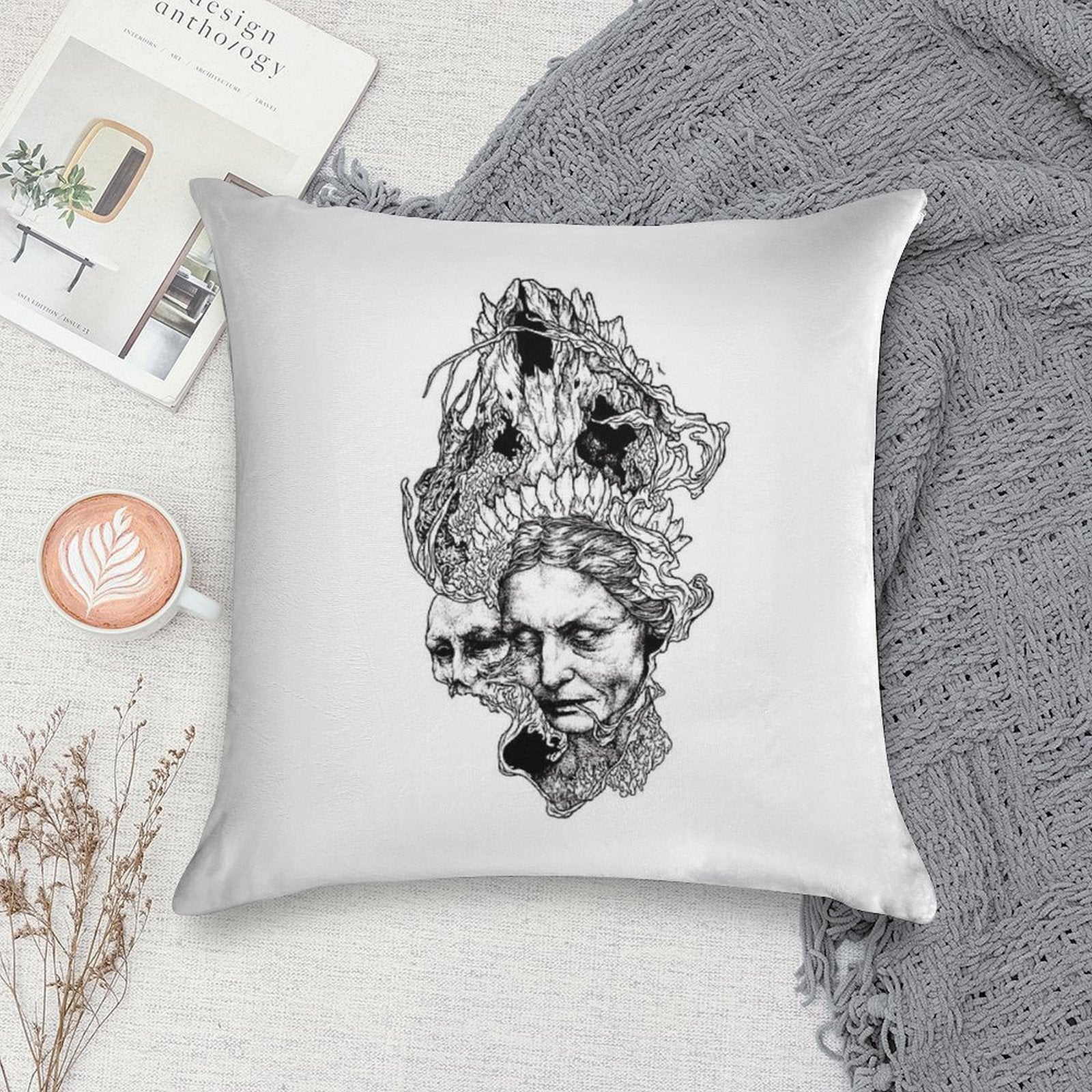 Old Witch Soft Bedroom Essential Throw Pillow