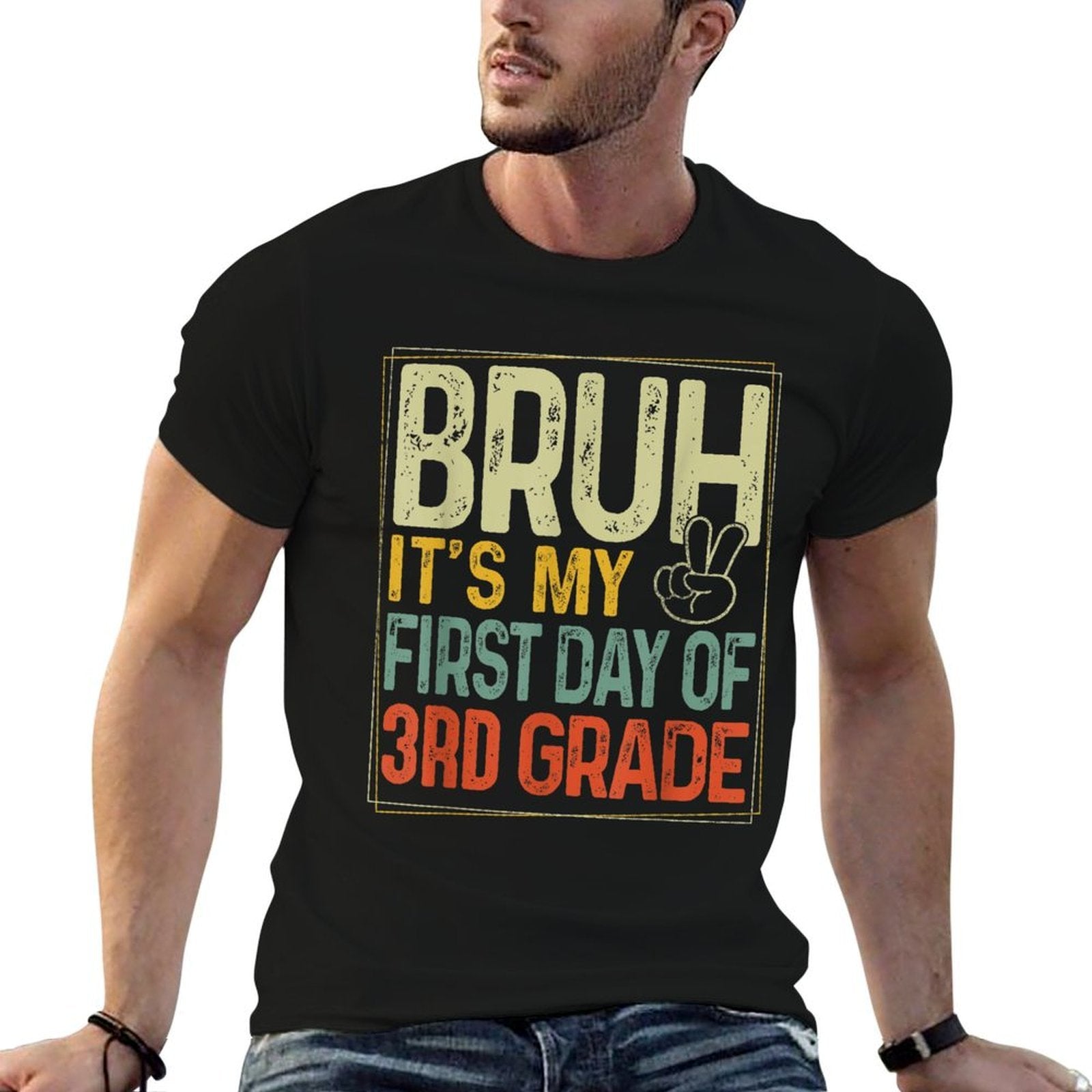 Bruh Its My First Day Of 3rd Grade Back To School Boys Kids  Wrinkle-resistant T-Shirt